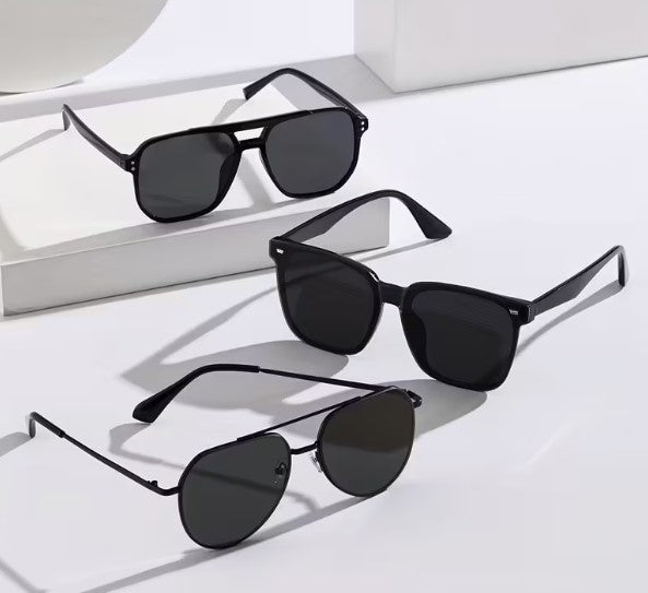 3pcs Geometric Frame Vintage Fashion Glasses Elevate Your Street Style. Own Every Look.