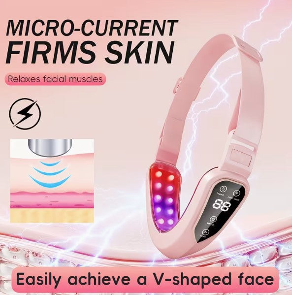V-shape contour tightener facial massager