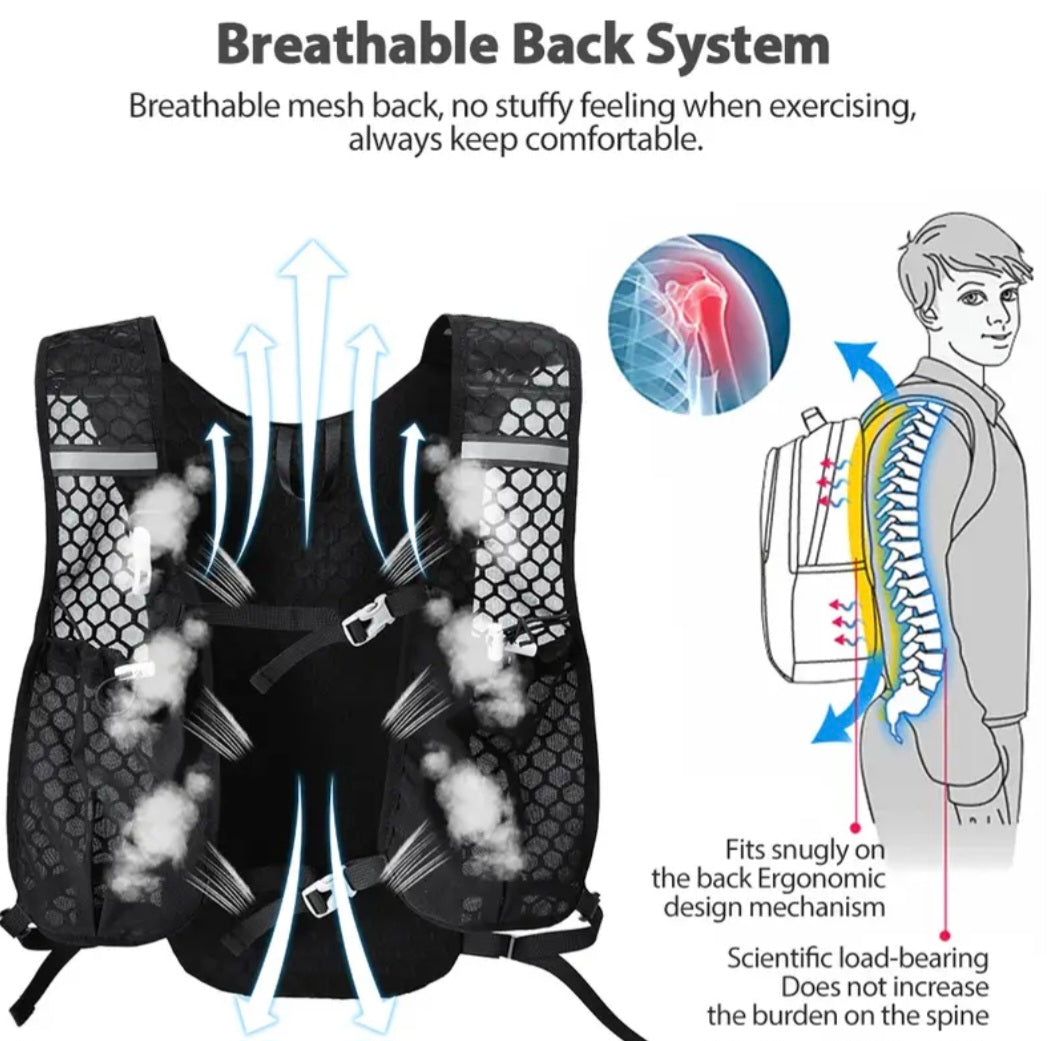 NEWBOLER Ultra-Light Hydration Vest Set – Black