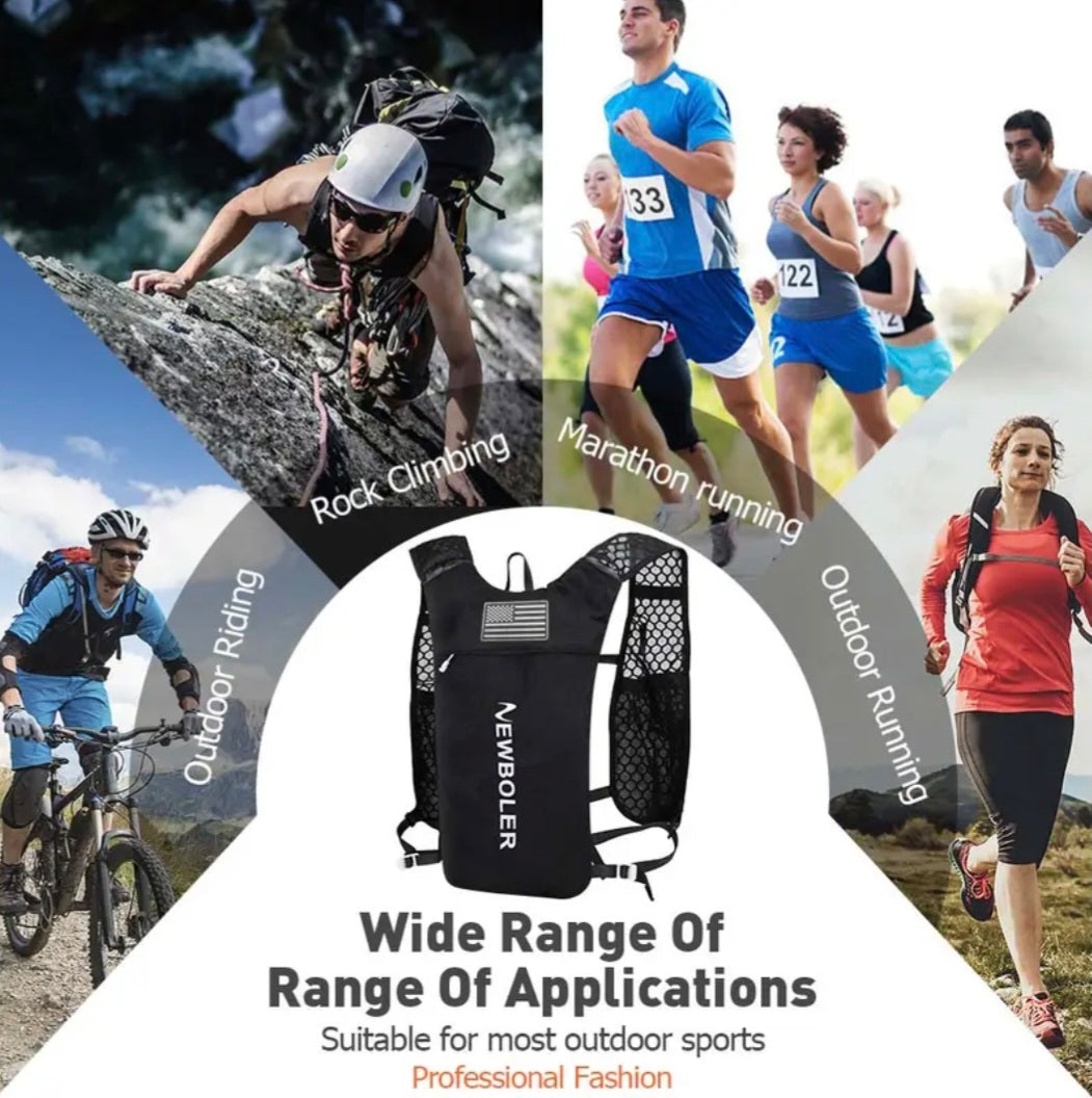 NEWBOLER Ultra-Light Hydration Vest Set – Black