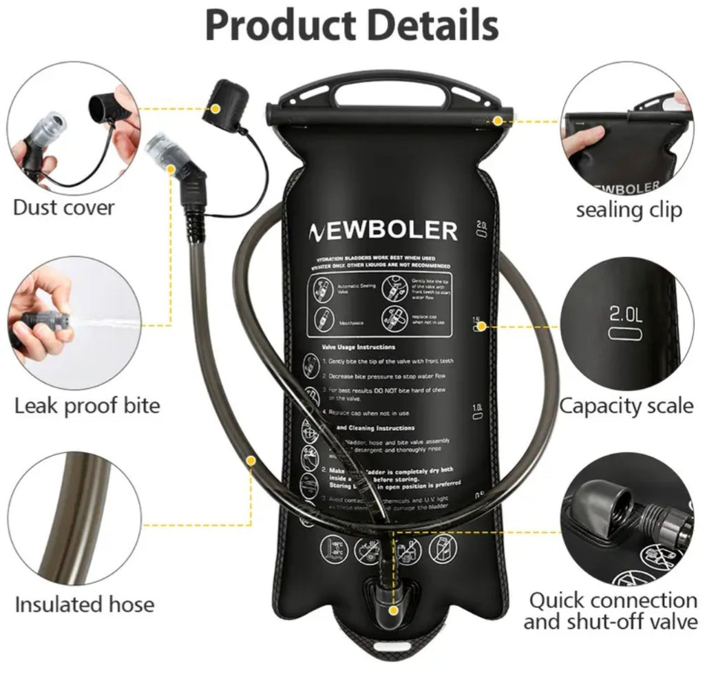 NEWBOLER Ultra-Light Hydration Vest Set – Black