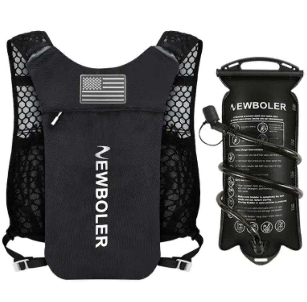 NEWBOLER Ultra-Light Hydration Vest Set – Black