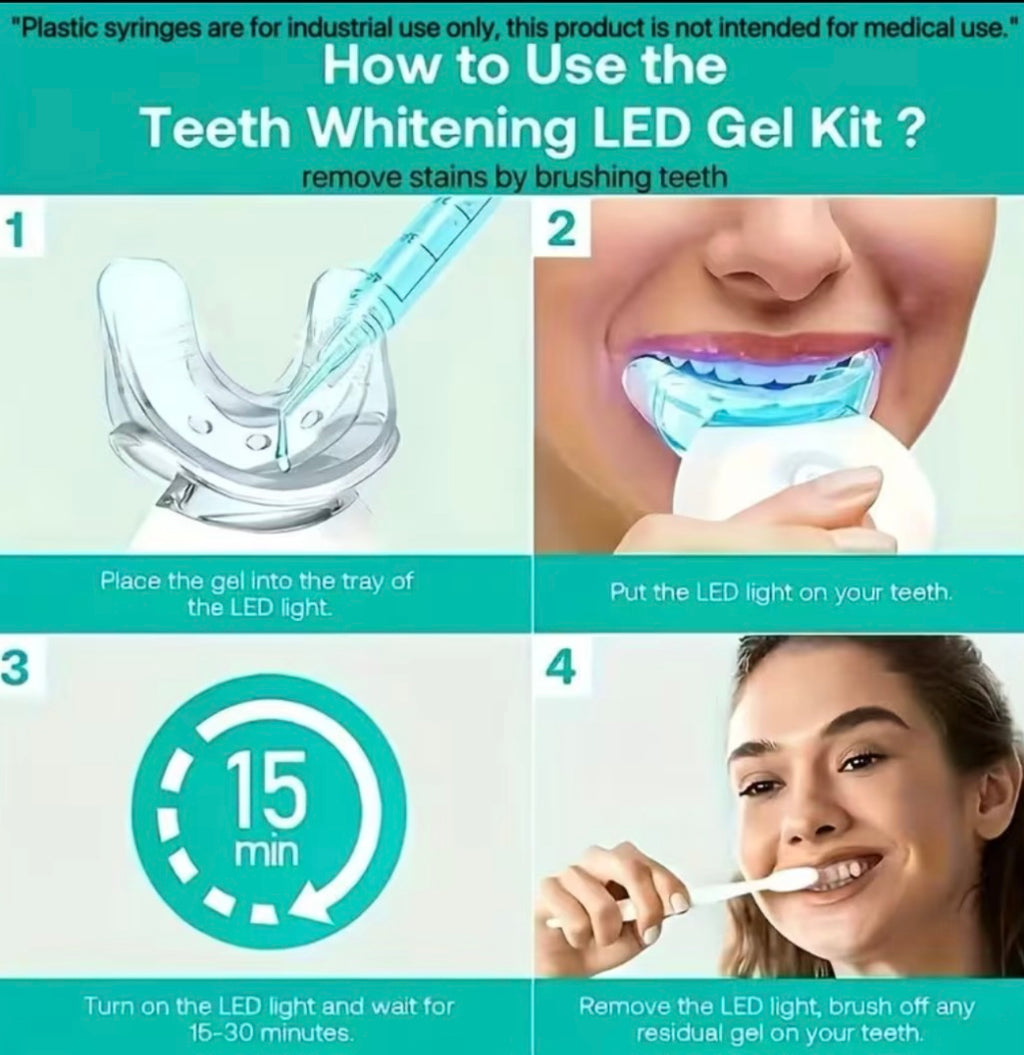 New Upgraded LED Teeth Whitening Kit – Professional-Grade Whitening at Home