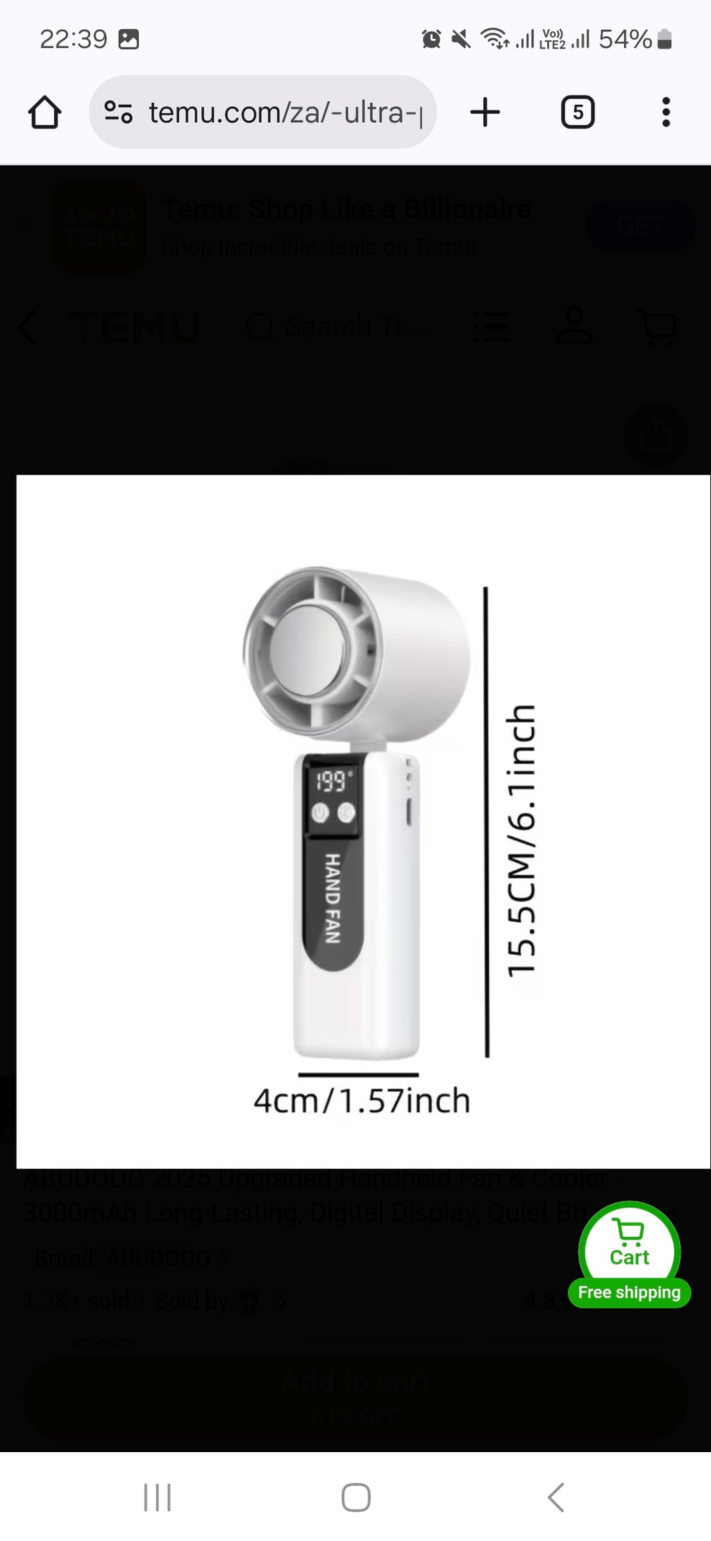 2025 Upgraded Handheld Fan & Cooler