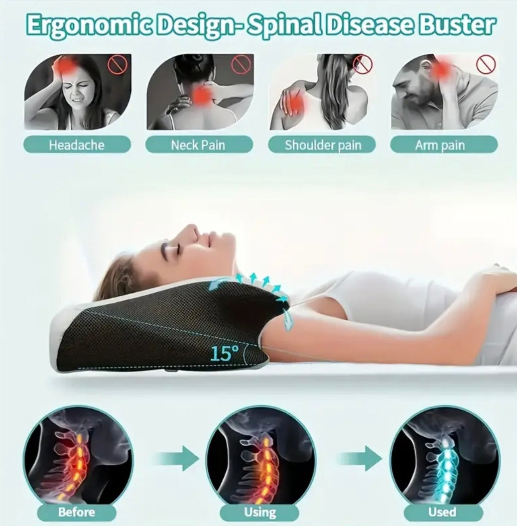Orthopedic Ergonomic Pillow – Advanced Cervical Support for Restful Sleep