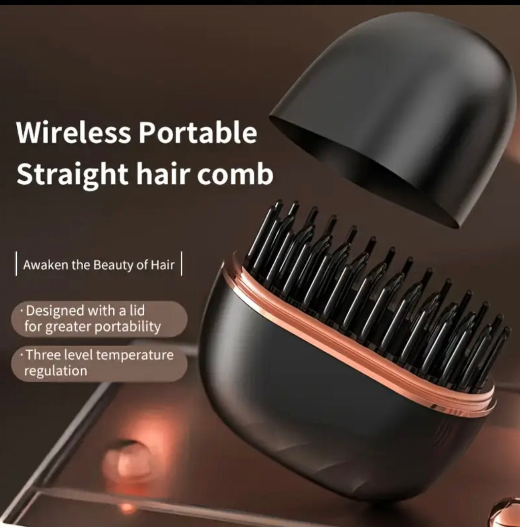 Mini Portable Wireless Hair Straightener – USB Rechargeable Compact Styler