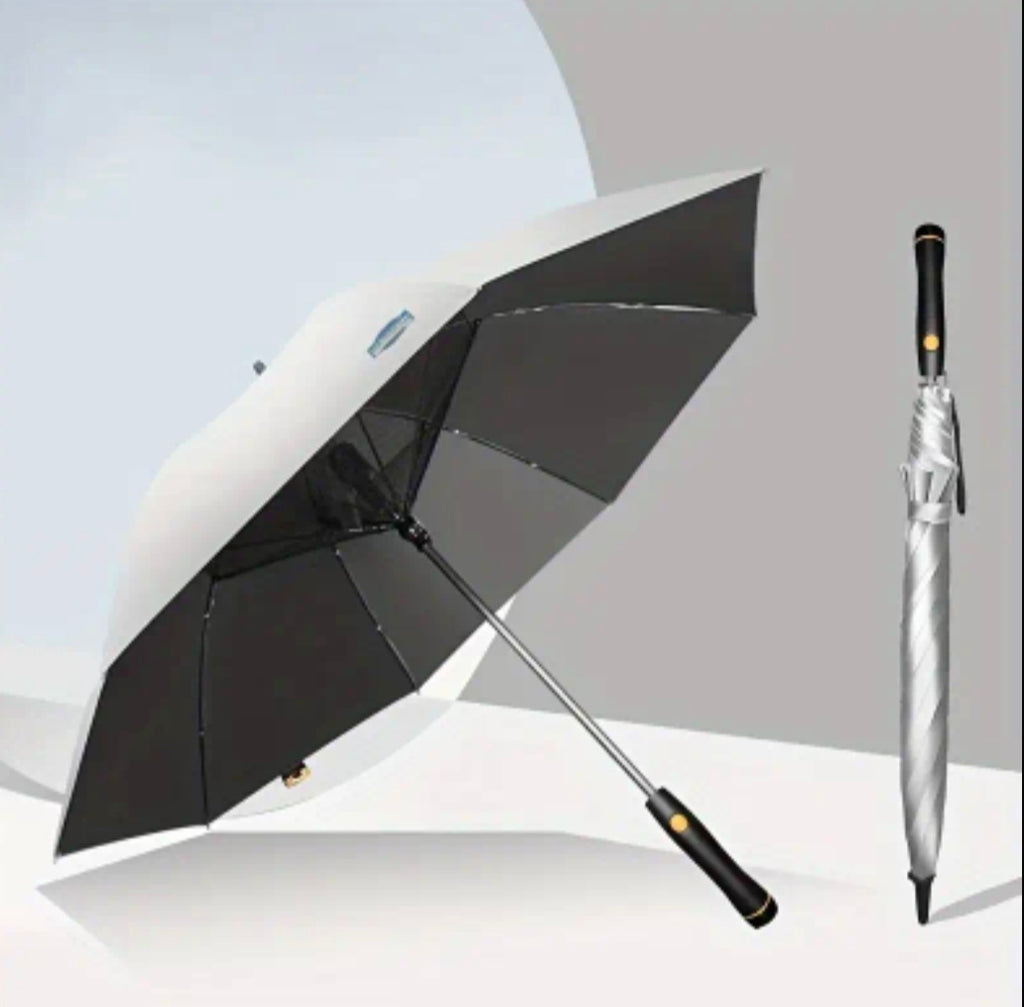 Premium Umbrella with Cooling Fan – UPF 50+ UV Protection &amp; Titanium Silver Coating