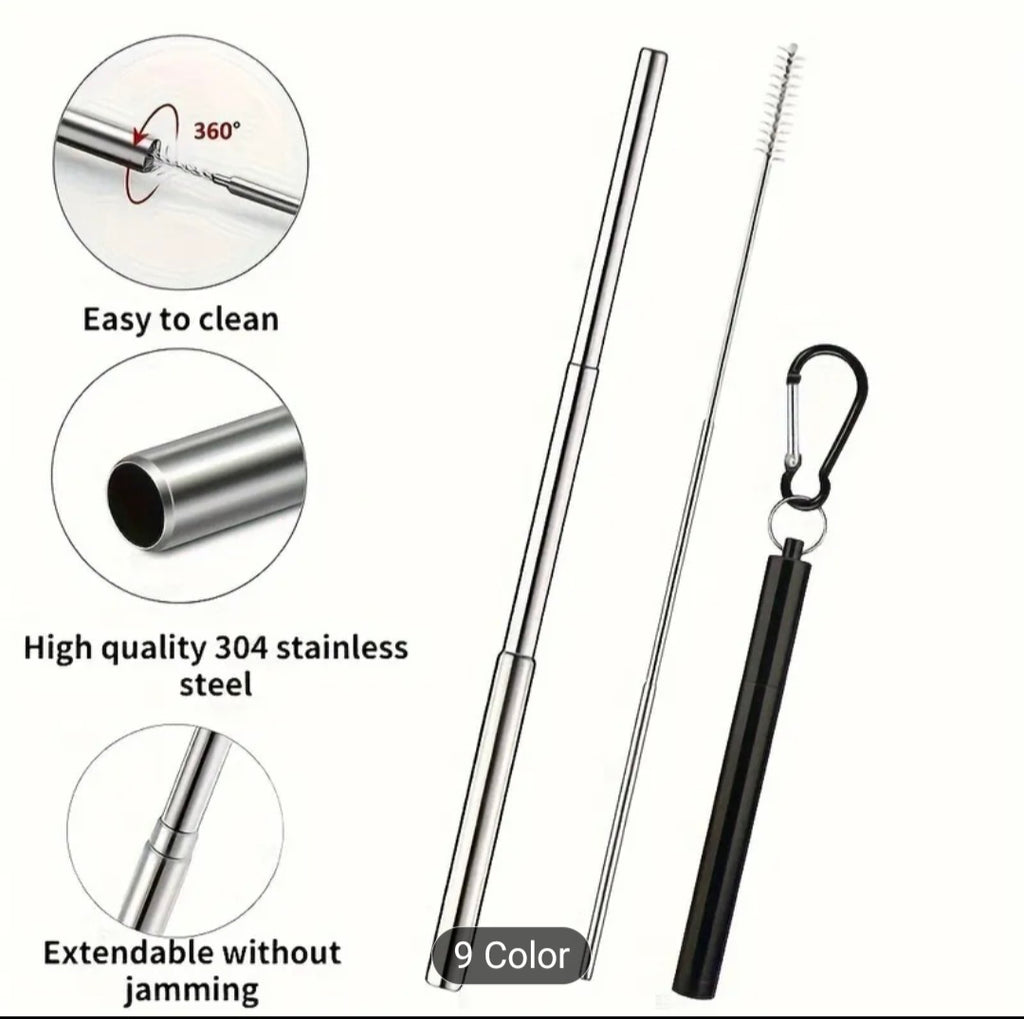 Premium Stainless Steel Straw Set