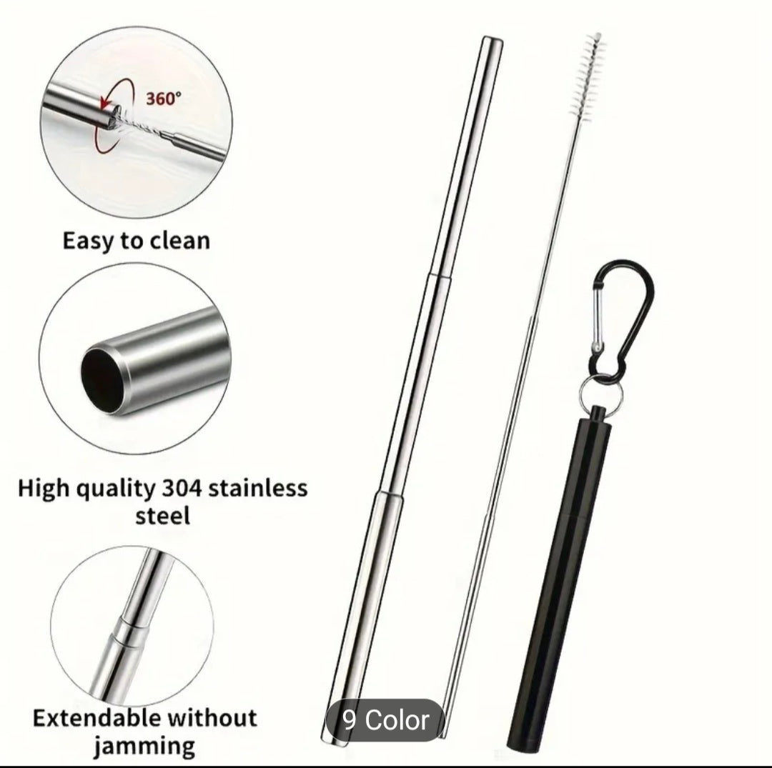 Premium Stainless Steel Straw Set