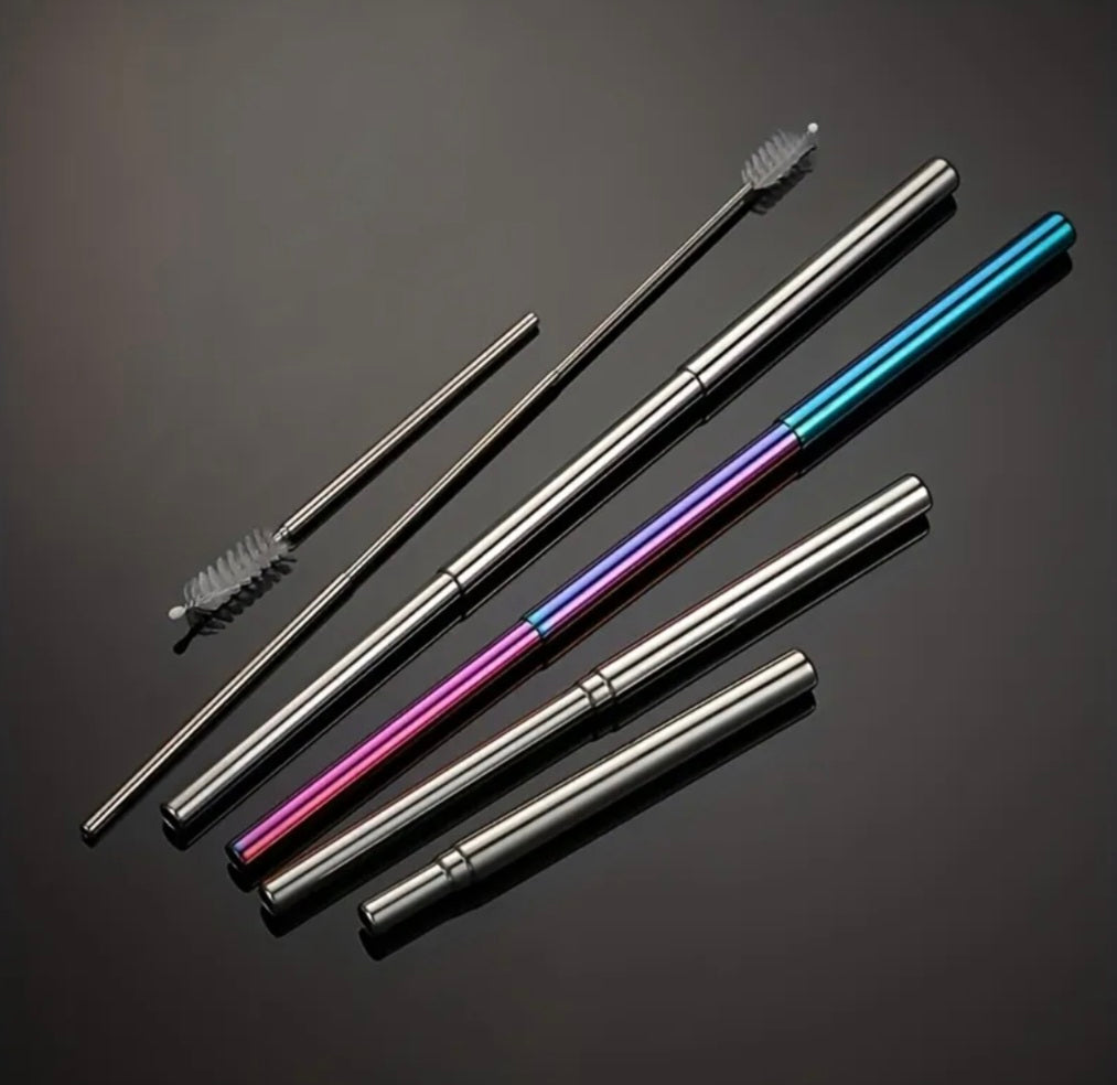 Premium Stainless Steel Straw Set