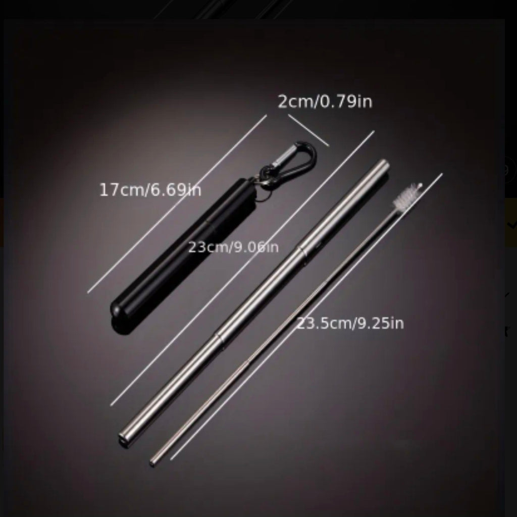 Premium Stainless Steel Straw Set
