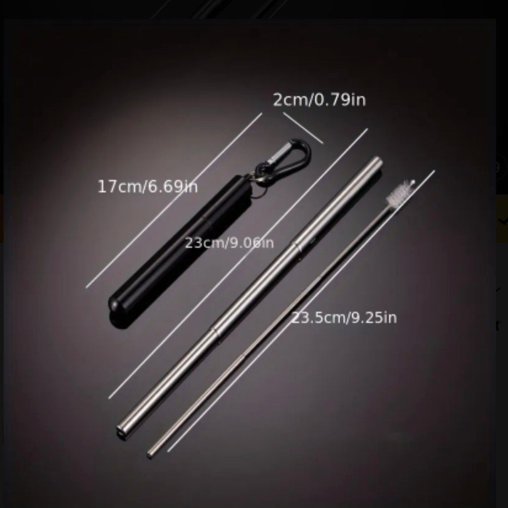 Premium Stainless Steel Straw Set