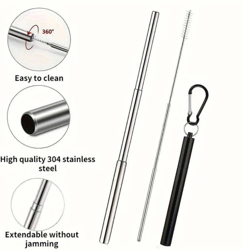 Premium Stainless Steel Straw Set
