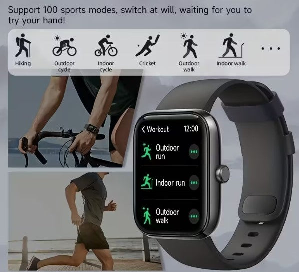 🎄 Black High-Definition Smartwatch – The Perfect Christmas Gift! 🎁