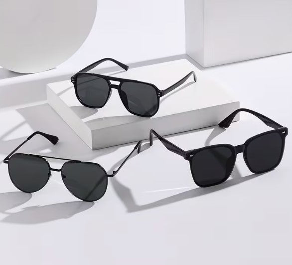 3pcs Geometric Frame Vintage Fashion Glasses Elevate Your Street Style. Own Every Look.