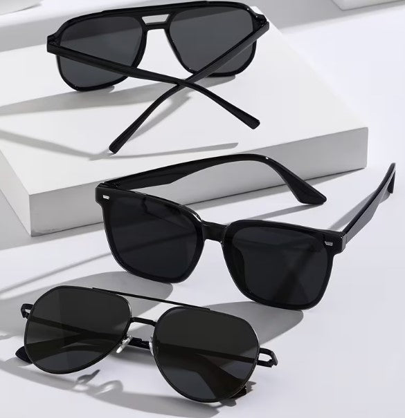 3pcs Geometric Frame Vintage Fashion Glasses Elevate Your Street Style. Own Every Look.