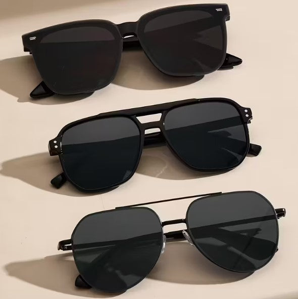 3pcs Geometric Frame Vintage Fashion Glasses Elevate Your Street Style. Own Every Look.